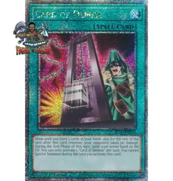 Yugioh! 1x Card of Demise RA03-EN265 Quarter Century Secret Rare 1st Ed NM - Image 1