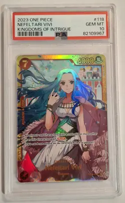 2023 One Piece NEFELTARI VIVI PSA 10 Kingdoms of Intrigue 118 GEM MINT - Image 1