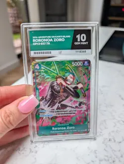 Roronoa Zoro One Piece OP13-037 Treasure Rare Ace 10 Gem Mint - Image 1