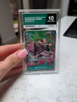 Roronoa Zoro One Piece OP13-037 Treasure Rare Ace 10 Gem Mint - Image 3