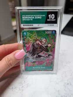 Roronoa Zoro One Piece OP13-037 Treasure Rare Ace 10 Gem Mint - Image 4