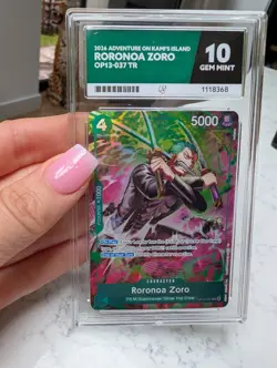 Roronoa Zoro One Piece OP13-037 Treasure Rare Ace 10 Gem Mint - Image 5