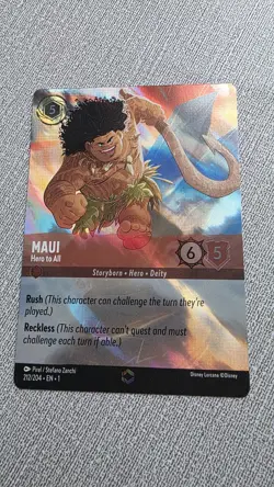 Disney Lorcana TCG Enchanted Maui the First Chapter Card - Image 1