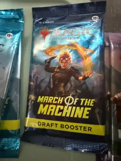 MTG March of the Machine Draft Booster Pack Factory Sealed 15 Cards - Image 1