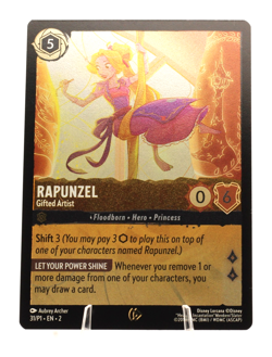 Lorcana Rapunzel Gifted Artist Lorcana Floodborn Foil Promo NM 31/P1 - Image 2