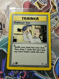 Professor Elm - 96/111 - Uncommon - 1st Edition Neo Genesis Pokemon Card - Image 1