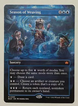 Season of Weaving Borderless - Mythic - Bloomburrow MTG Magic the Gathering - Image 1