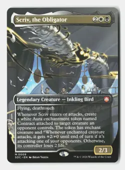Scriv, the Obligator (Borderless) 9 Commander: Secrets of Strixhaven MTG NM - Image 1