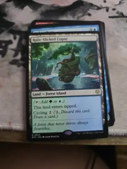 Rain-Slicked Copse - Commander: Lorwyn Eclipsed - NM - Rare - Land - Image 1