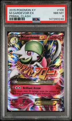 PSA 8 NM-MT 2015 POKEMON XY PRIMAL CLASH #106 Mega Gardevoir EX - Image 1