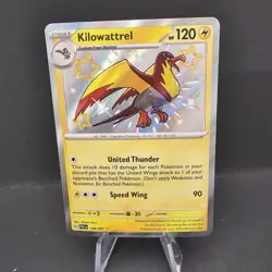 Kilowattrel Baby Shiny Rare #146/091 2024 Pokemon Paldean Fates PAF K9 - Image 1