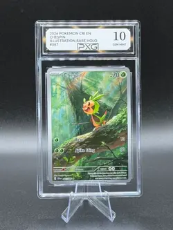 2026 Pokemon CRI EN CHESPIN Illustration Rare Holo #087 Graded PXG 10 Gem Mint - Image 1