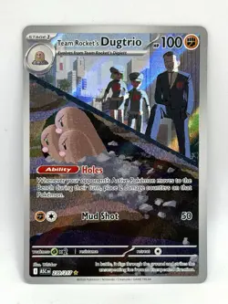Team Rocket's Dugtrio 239/217 Illustration Rare IR Ascended Heroes Pokemon NM - Image 1