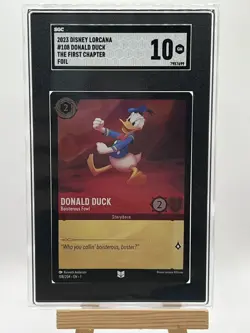 2023 DISNEY LORCANA CARD DONALD DUCK BOISTEROUS FOWL COLD FOIL SGC 10 PRISTINE ! - Image 1