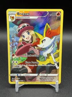 Braixen TG01/TG30 Silver Tempest Trainer Gallery Holo NM Pokemon TCG - Image 1
