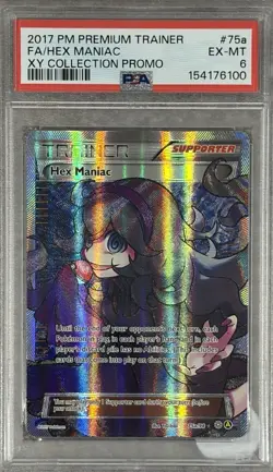 Pokemon TCG Hex Maniac Alternate Art Full Art Holo Promo 075A/098 PSA 6 - Image 1