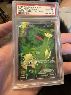PSA 10 Virizion #97 Holo Rare Full Art Noble Victories Pokemon 2011 - Pop 45 - Image 1