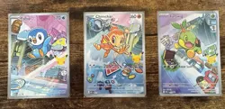 Pokemon First Partner Illustration Collection Series 1 Sinnoh Gen 4 Starters Set - Image 1