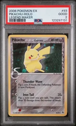 PSA 2 Pikachu 2006 Pokemon EX Legend Maker #93 Pikachu Holo Canadian Seller - Image 1