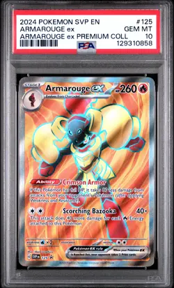 2024 POKEMON SVP EN-SV BLACK STAR PROMO #125 ARMAROUGE EX PSA 10 - Image 1