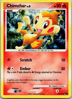Pokemon Chimchar 14/17 Pop Series 6 Holo LP - Image 1