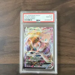 2021 POKEMON SWORD & SHIELD FUSION STRIKE #114 FULL ART/MEW VMAX PSA 10 - Image 1