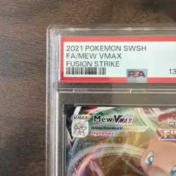2021 POKEMON SWORD & SHIELD FUSION STRIKE #114 FULL ART/MEW VMAX PSA 10 - Image 3