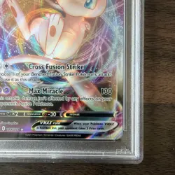 2021 POKEMON SWORD & SHIELD FUSION STRIKE #114 FULL ART/MEW VMAX PSA 10 - Image 5