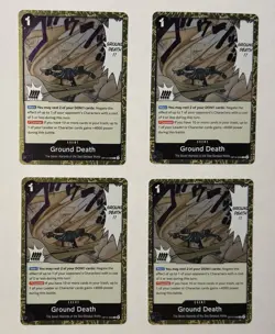 One Piece TCG Ground Death Rare (x4) OP14-096 Playset English Foil - Image 1