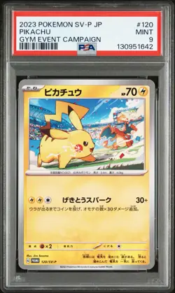 Pikachu 120/SV-P PROMO Pokemon Card Japanese MINT Charizard 2023 PSA 9 - Image 1