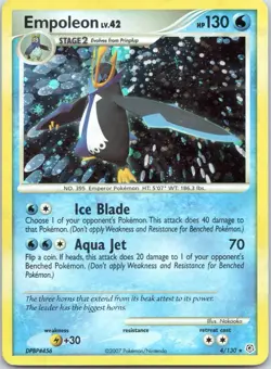 Empoleon 4/130 HOLO RARE Pokemon Diamond & Pearl Base Set Gen 4 Card 2007 - Image 1