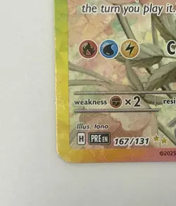 Pokemon Eevee EX TCG Prismatic Evolutions Card 167/131 Special Illustration Rare - Image 5