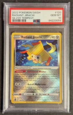 Radiant Jirachi 120/195 Pokemon Card Silver Tempest 2022 PSA 10 GEM MINT - Image 1