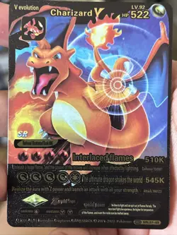 Pokemon Charizard V MO SRL07-03 Full Art Black Foil Fan Art Card Card - Image 1
