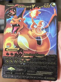 Pokemon Charizard V MO SRL07-03 Full Art Black Foil Fan Art Card Card - Image 2