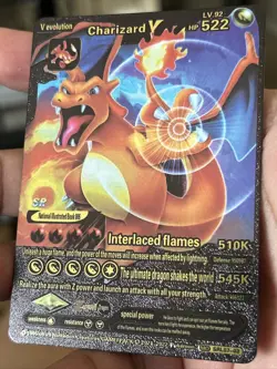 Pokemon Charizard V MO SRL07-03 Full Art Black Foil Fan Art Card Card - Image 3