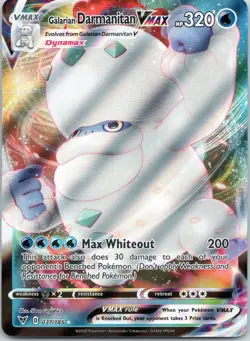 Galarian Darmanitan VMAX 037/185 Ultra Rare SWSH04: Vivid Voltage Pokemon Card - Image 1