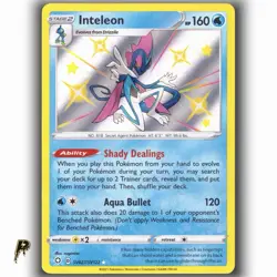 2021 Pokemon Shiny Fates Inteleon SV027/SV122 Baby Shiny Holo Rare - Image 1