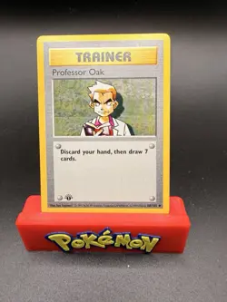 Pokemon TCG Professor Oak 88/102 Base Set Shadowless 1st Edition WOTC 1999 NM - Image 1