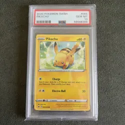 Pokemon - 2020 Sword & Shield Base Set Pikachu #065 - PSA 10 - GEM MINT - Image 1