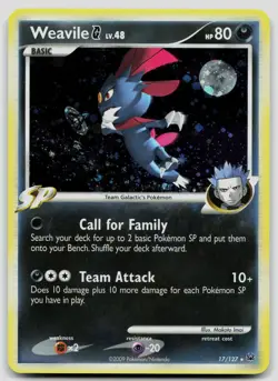 Weavile G 17/127 Platinum Holo Pokemon vLP - Image 1