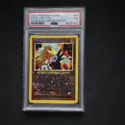 Pokemon 2001 Entei 34/53 Wotc Promo Reverse Holo PSA 7 English - Image 1