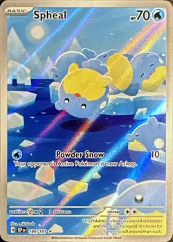 Spheal 199/191 Illustration Rare Surging Sparks Pokemon Near Mint - Image 1
