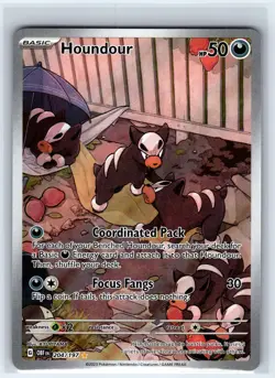 Houndour 204/197 Illustration Rare Obsidian Flames Pokemon Near Mint - Image 1
