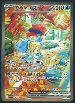 Keldeo EX 167/086 Special Illustration Rare SIR Pokemon SV White Flare Near Mint - Image 1