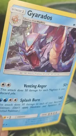 Pokemon TCG Gyarados 33/147 Blister Exclusive Cosmos Holo SM Burning Shadows NM - Image 2