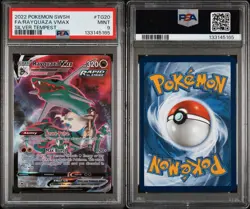 2022 POKEMON SWORD & SHIELD SILVER TEMPEST #TG20 FULL ART/RAYQUAZA VMAX PSA 9 - Image 3