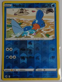 Pokemon TCG NM Mudkip 062/264 Swsh08: Fusion Strike Reverse Holo - Image 1