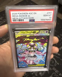 Mega Diancie EX 267/217 PSA 10 Mega Attack Rare English Ascended Heroes Pokemon - Image 1