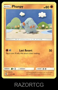 PHANPY 111/214 C LOST THUNDER POKEMON LP - Image 1